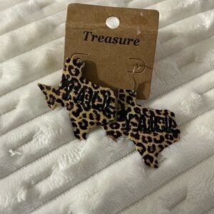 Leopard Print Drop Earrings